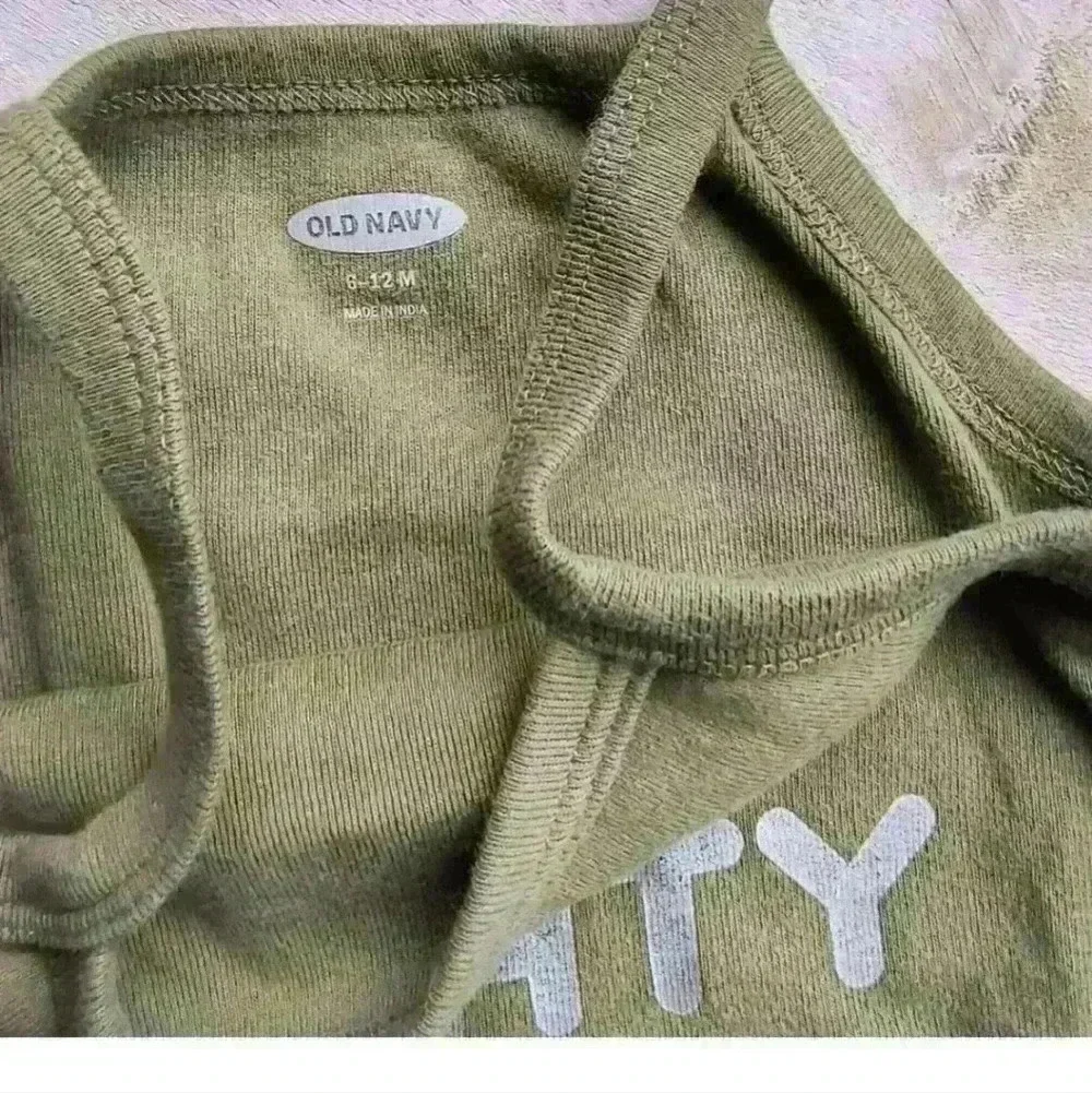 Old Navy Mini But Mighty Baby Girls One Piece Tank Top Green Size 6-12 Months